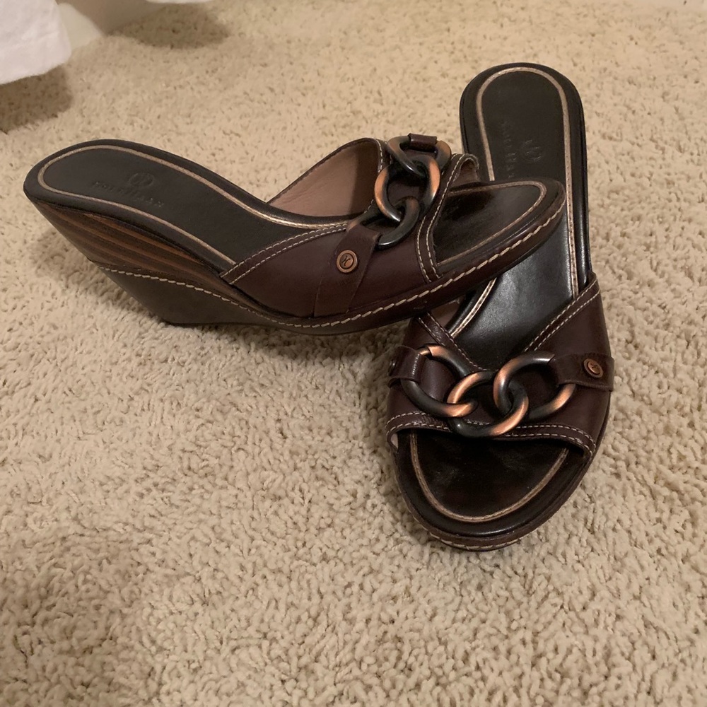Wedge slip on shoes